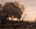 Arbres Tordus Sur Une Crete plein air Romanticism Jean Baptiste Camille Corot